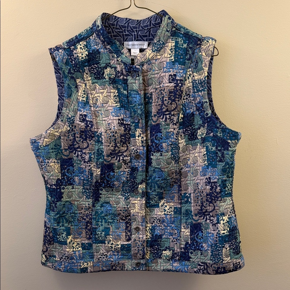 Christopher & Banks Multicolor Patchwork Sleeveless Shirt